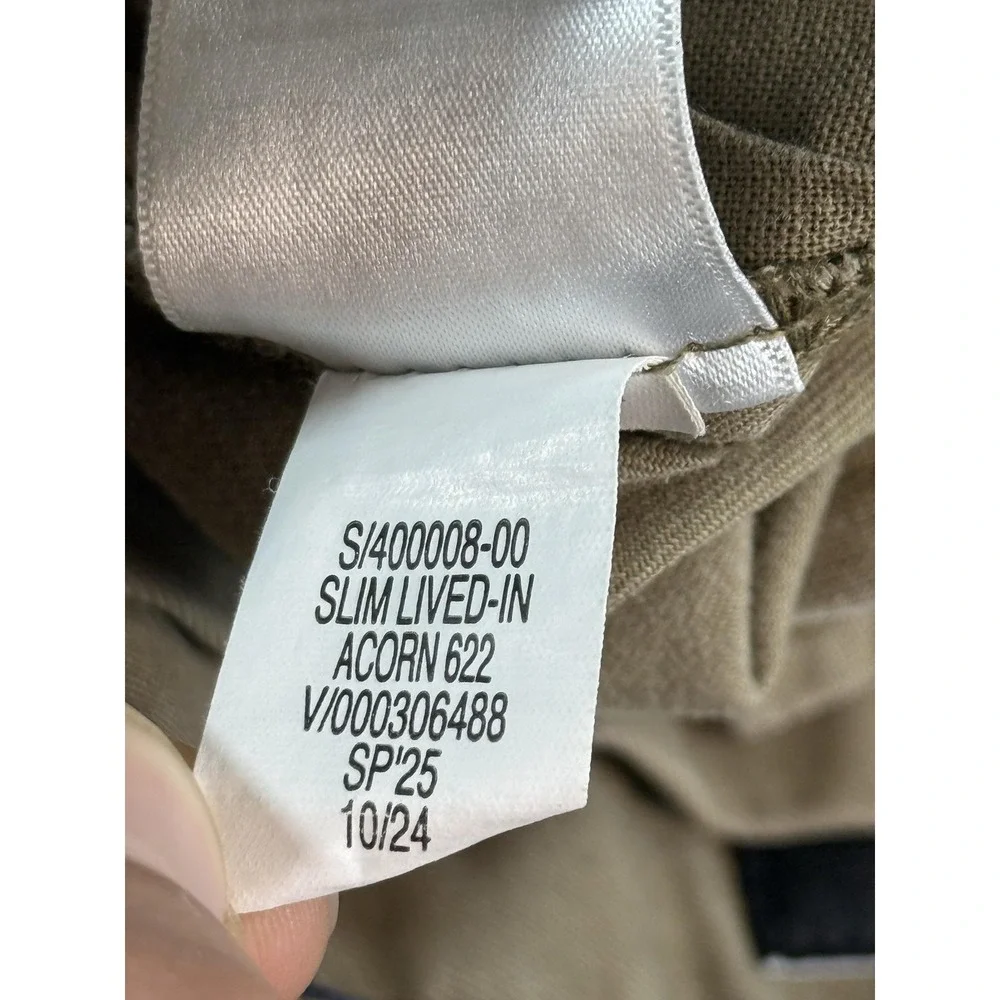 Banana Republic Pants Mens 36x30 Beige Slim Fit Lived-In Chino Stretch Casual